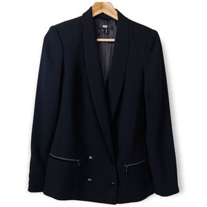 PAIGE Black Double-Breasted Blazer